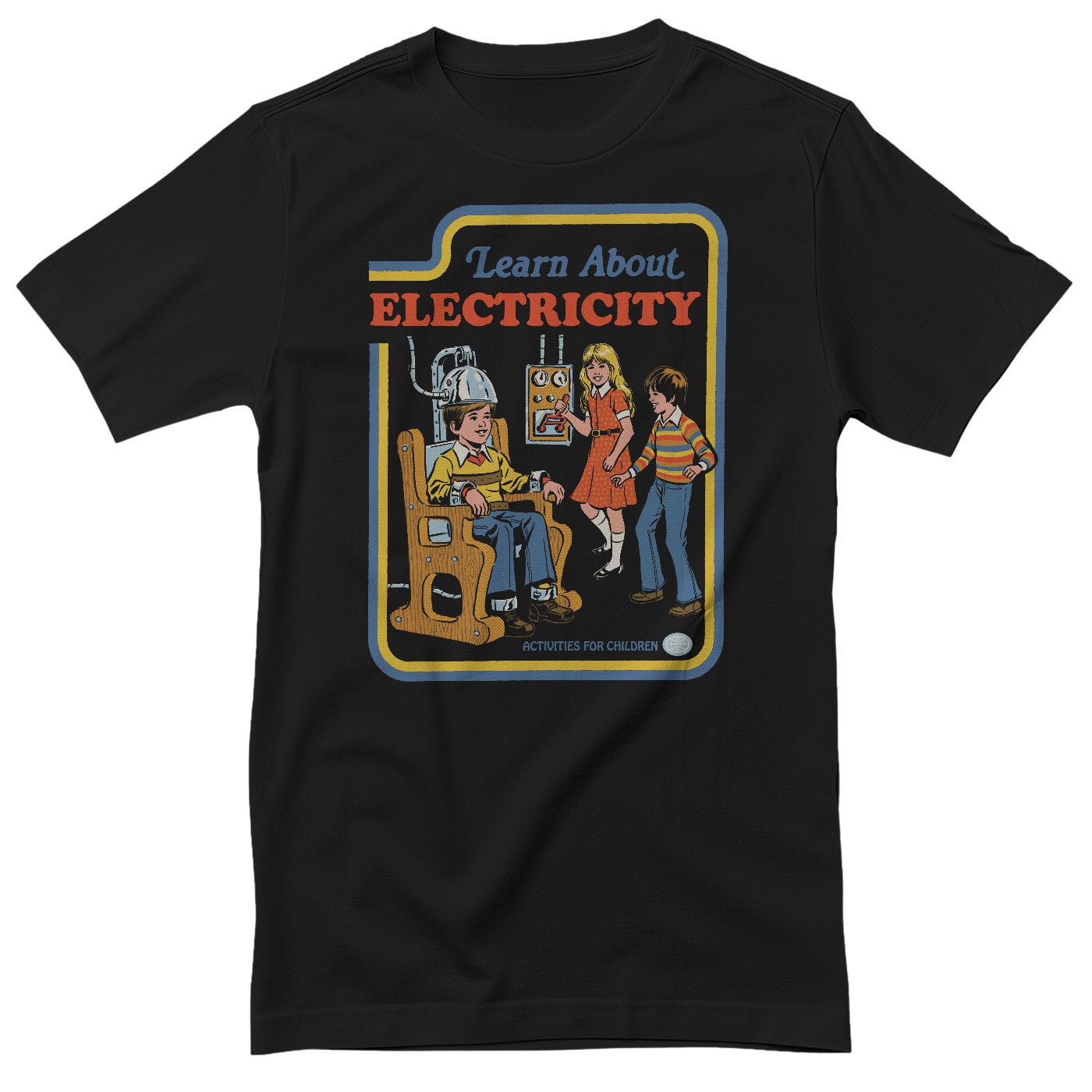 Officially Licensed Steven Rhodes - Learn About Electricity Mens T-Shirt - Picture 2 of 2