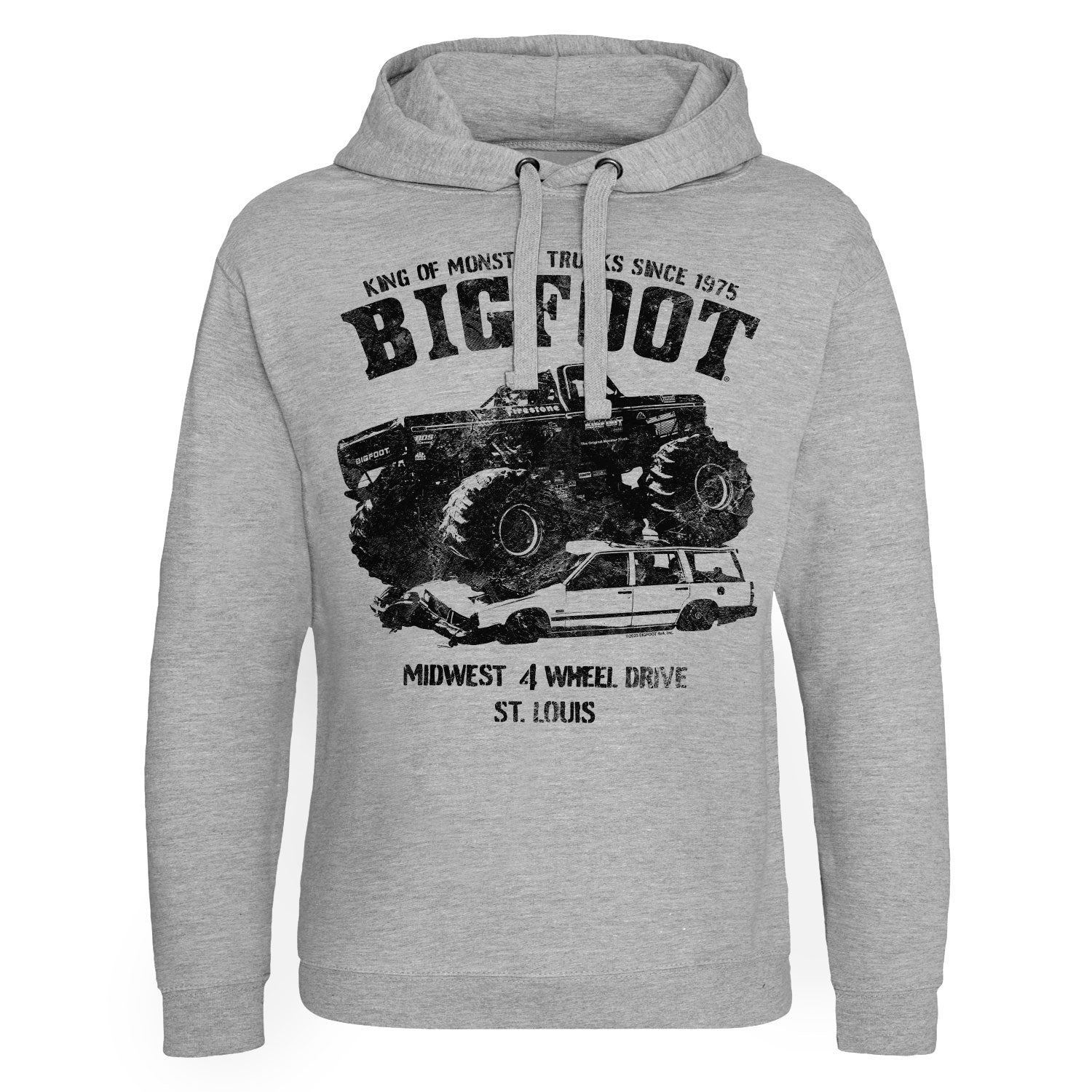 Officially Licensed BIGFOOT Monster Truck - Monster Car Crush Epic Hoodie - Picture 2 of 2