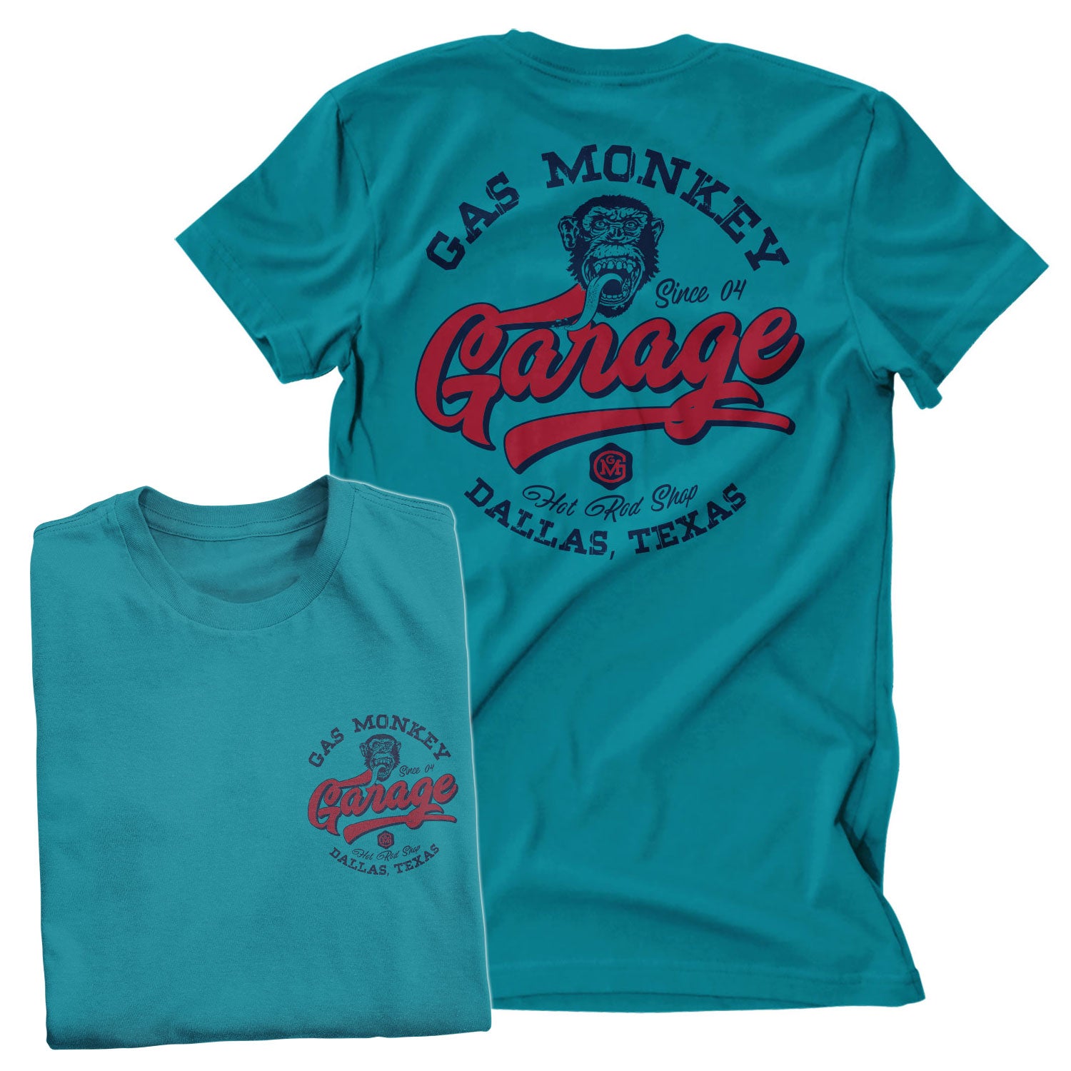 Offiziell lizenziertes Gas Monkey Garage - Hot Rod Shop Logo Herren T-Shirt - Bild 4 von 5