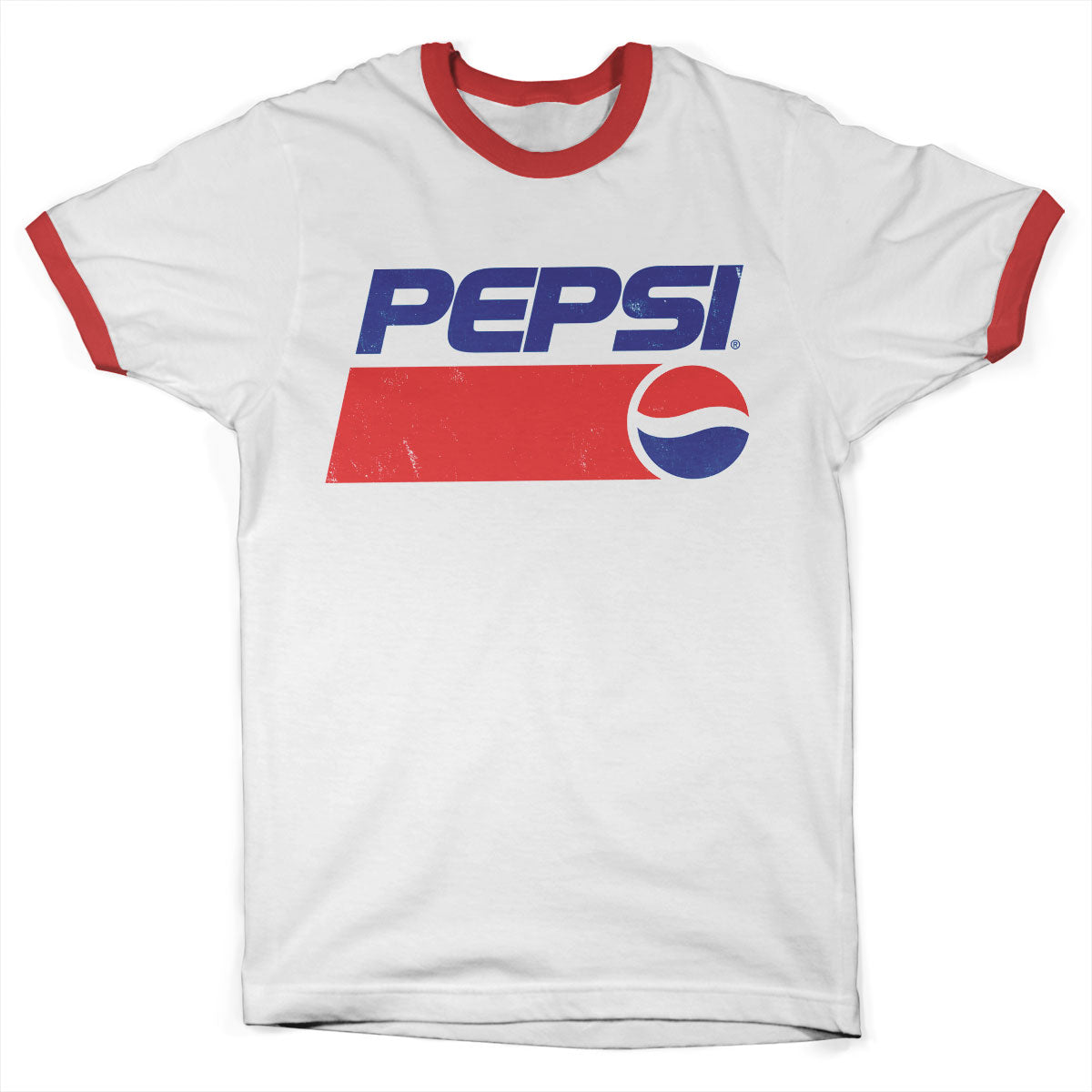 Offiziell lizenziertes Pepsi - Classic Washed Logo Ringer Herren T-Shirt - Bild 2 von 3
