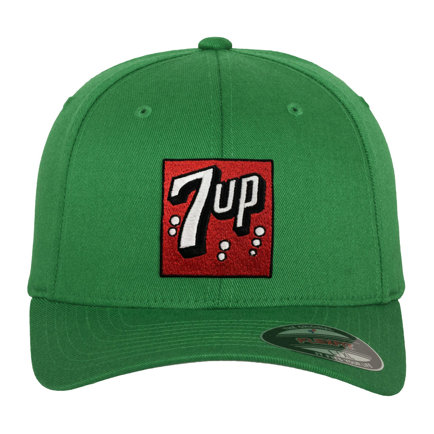 Officially Licensed 7UP - Retro Logo Patch Baseball Cap Flexfit Baseball Cap - Picture 3 of 4