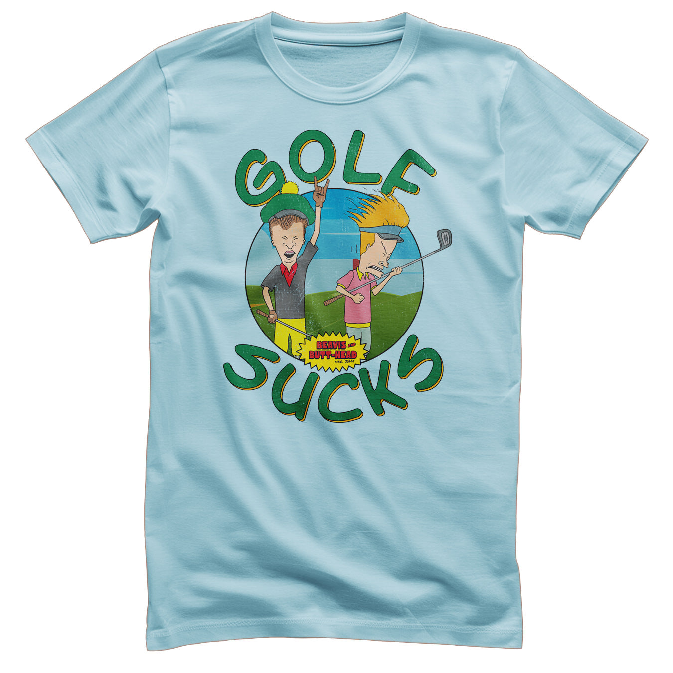 Officially Licensed Beavis and Butt-Head - Golf Sucks Mens T-Shirt - Picture 10 of 14