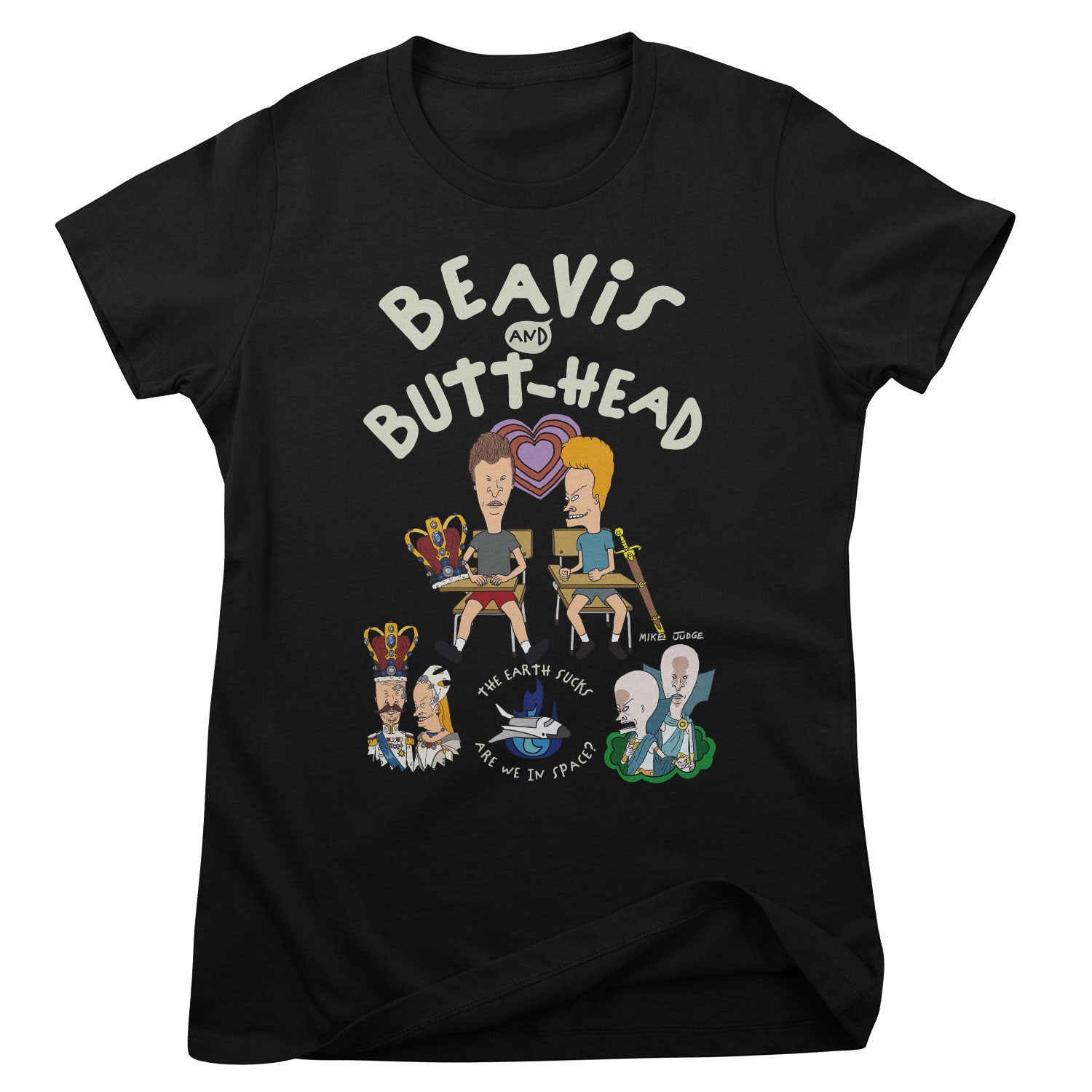 Officially Licensed Beavis and Butt-Head The Earth Sucks Women T-Shirt - Picture 3 of 3